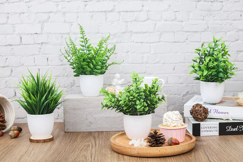 Berlinplant Kleine Kunstpflanzen Set – 4 Stück